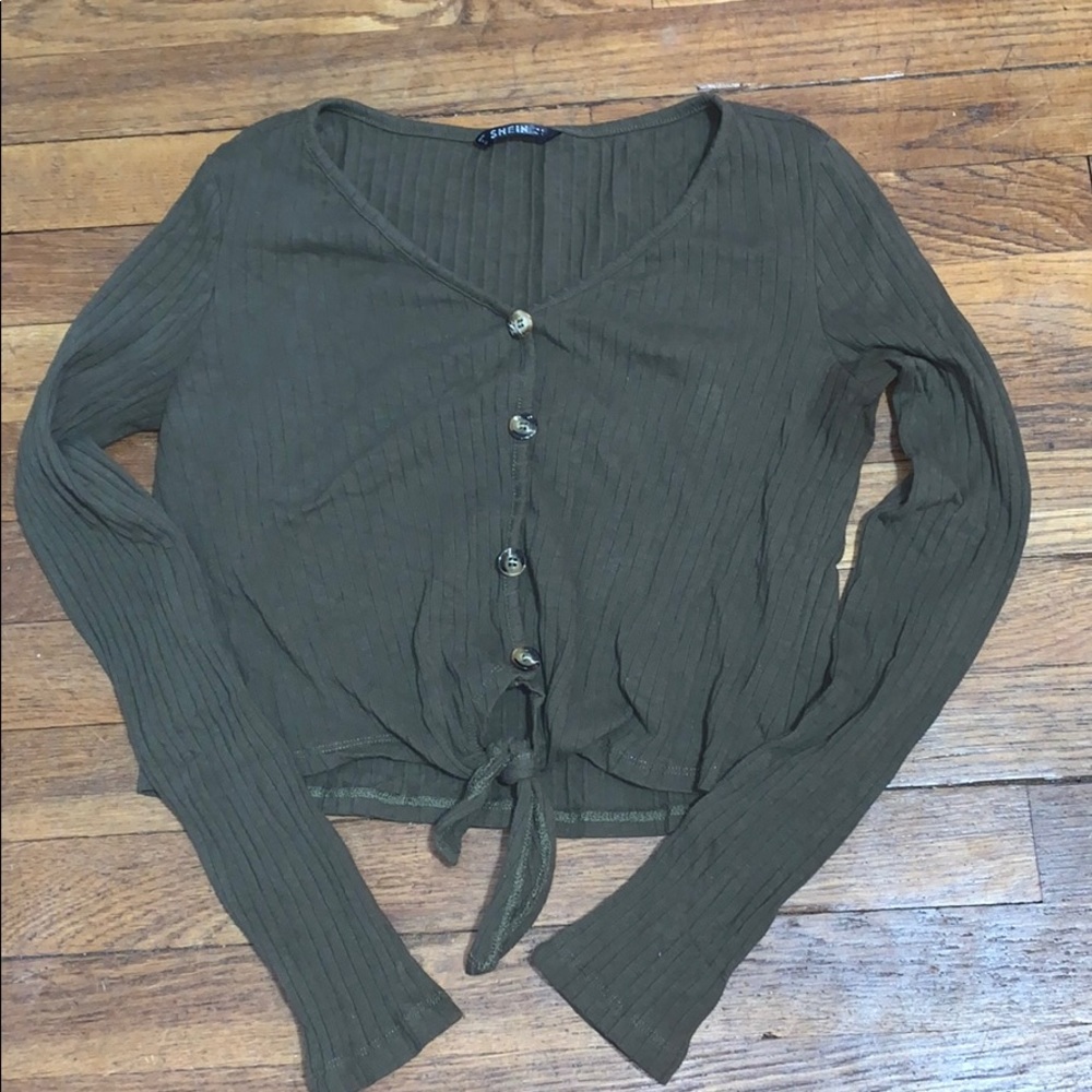 Green Crop Top, size: S